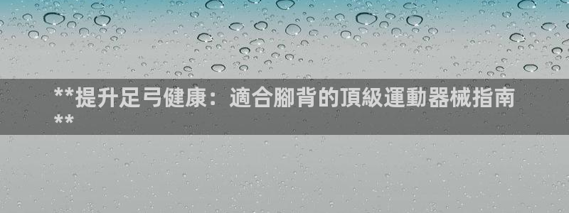 尊龙体育电竞官网：**提升足弓健康：適合腳背的頂級運